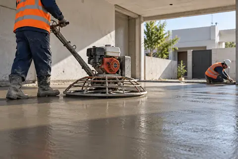 Acabamento de piso de concreto
